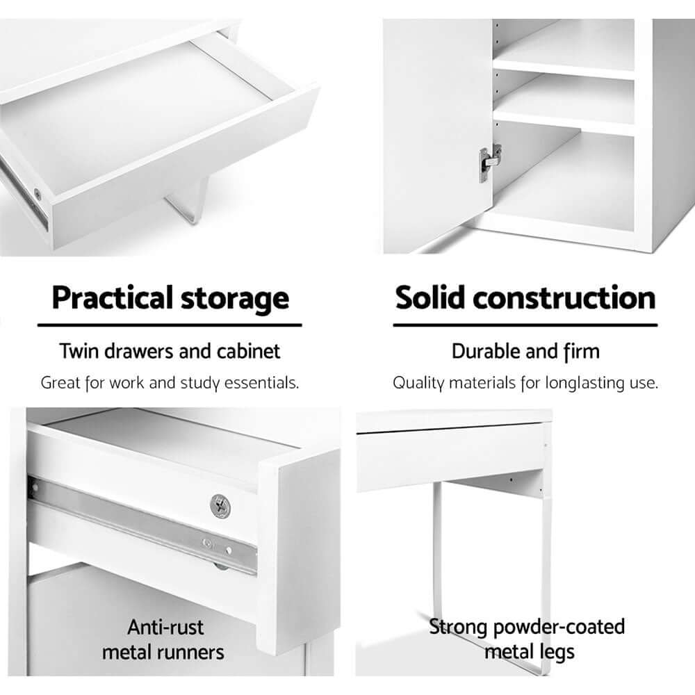 ALGARVE Desk with Storage Cabinets