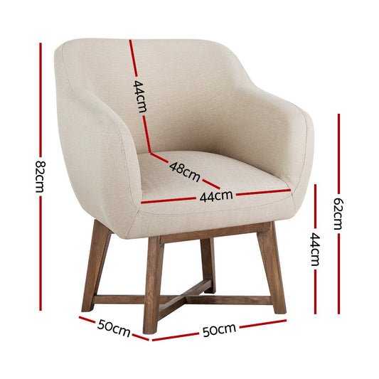 CORFU Tub Armchair Beige