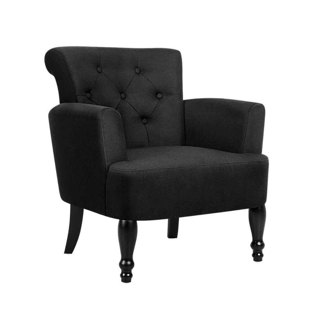 COPENHAGEN Chair With Retro Wing Black