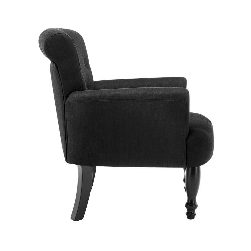 COPENHAGEN Chair With Retro Wing Black