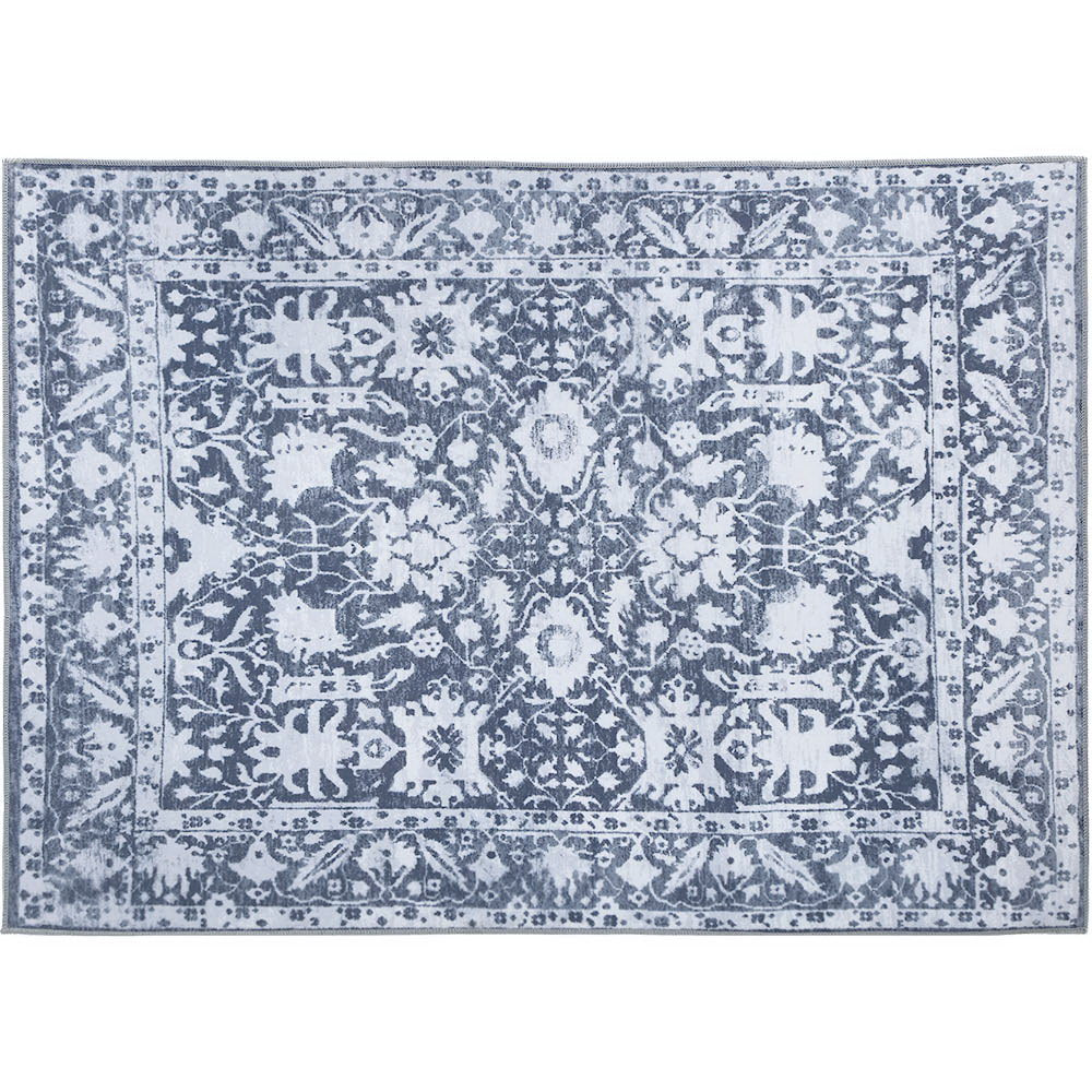 WINDSOR Velvet Short Pile Rug 160 x 230cm Stormy Blue