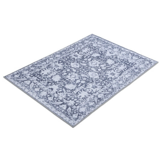 WINDSOR Velvet Short Pile Rug 160 x 230cm Stormy Blue