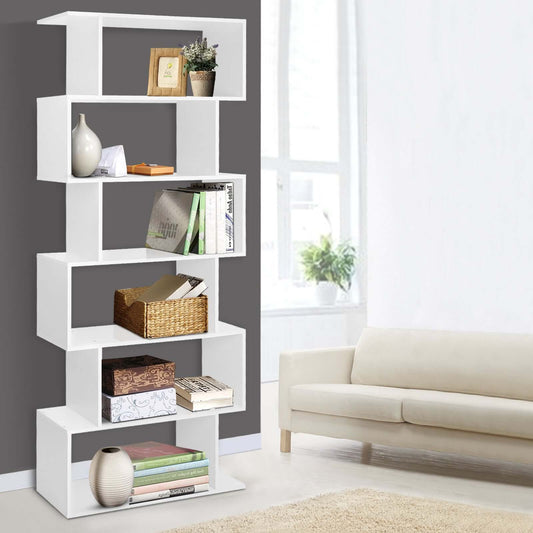 LADAKH 6 Tier Display Book Shelf - White