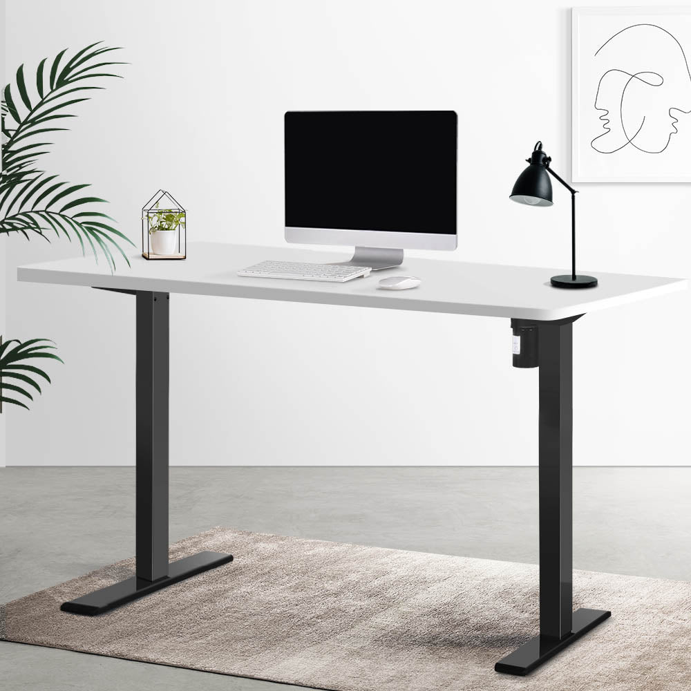 RIGA Sit Stand Desk Black & White 140cm Buro Living