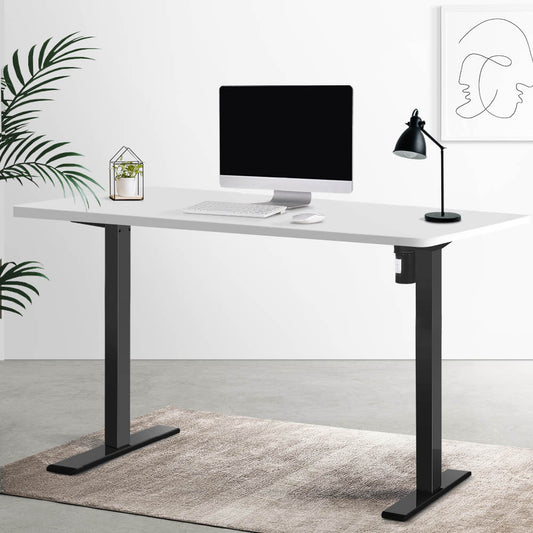 RIGA Sit Stand Desk Black & White 140cm Buro Living