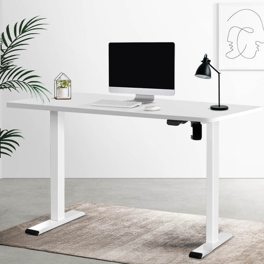 RIGA Sit Stand Desk White 140cm Buro Living
