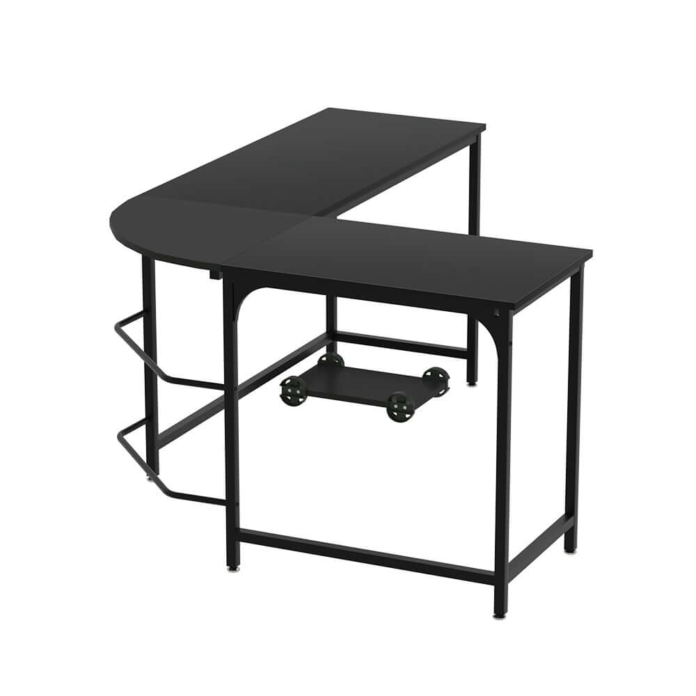 BERGEN Corner Computer Desk with Black Top Finish