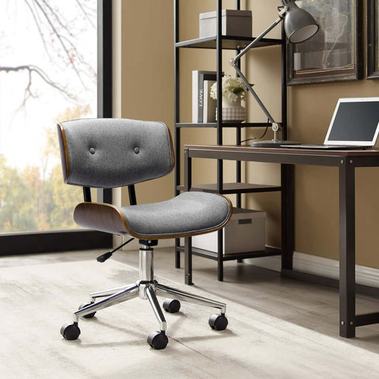 BANFF Eclectic Wooden Fabric Office Chair