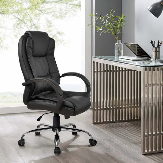 Vegan leather black office chair Buro Living