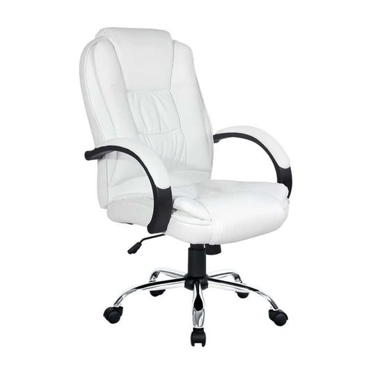 LEON White Executive Gaming Chair Vegan Leather