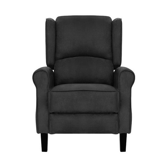 COPENHAGEN Recliner Suede Armchair Charcoal Buro Living