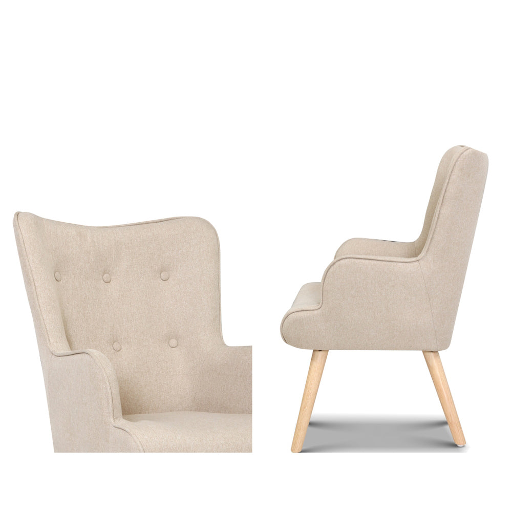 WELLINGTON Lounge Accent Chair Beige