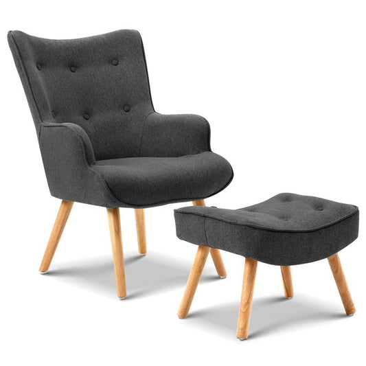 WELLINGTON Lounge Accent Chair Charcoal