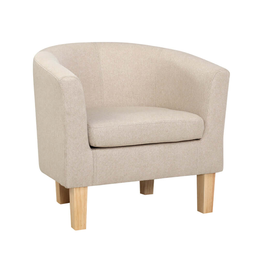 JEDDAH Accent Fabric Armchair Beige