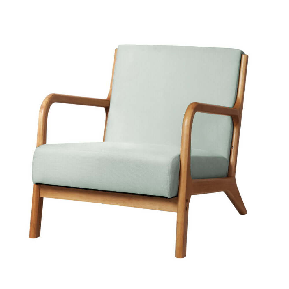 BASEL Rubber Wood Armchair Grey