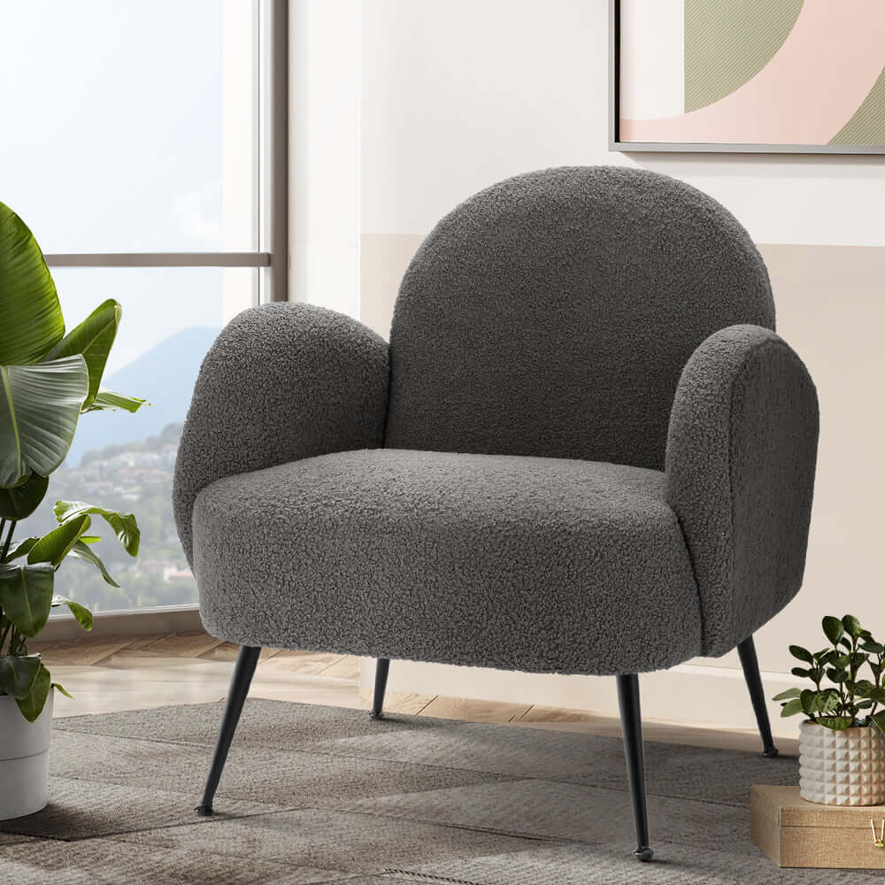 KOCHI Boucle Armchair Charcoal