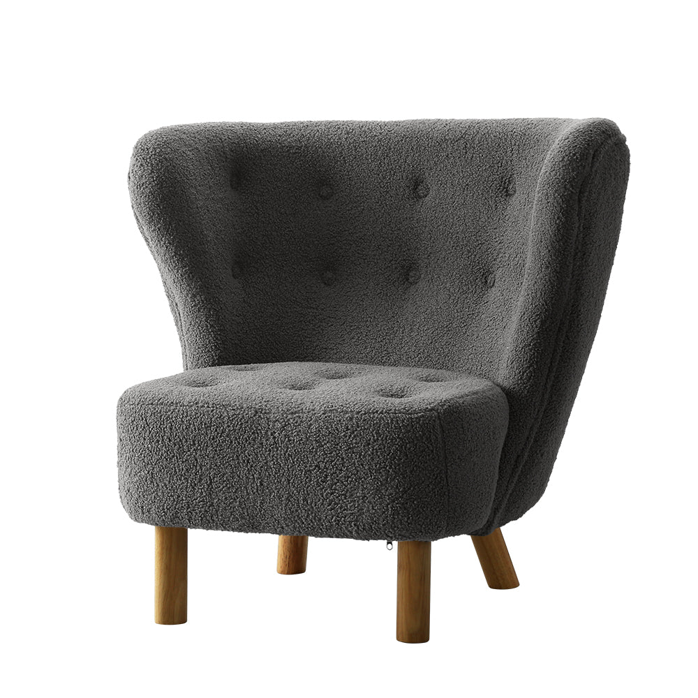 LILLE Accent Winged Armchair Charcoal Buro Living