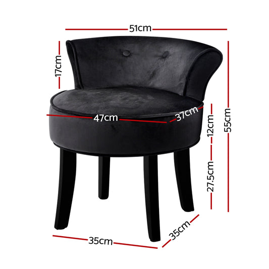 VENLO Vanity Stool Black