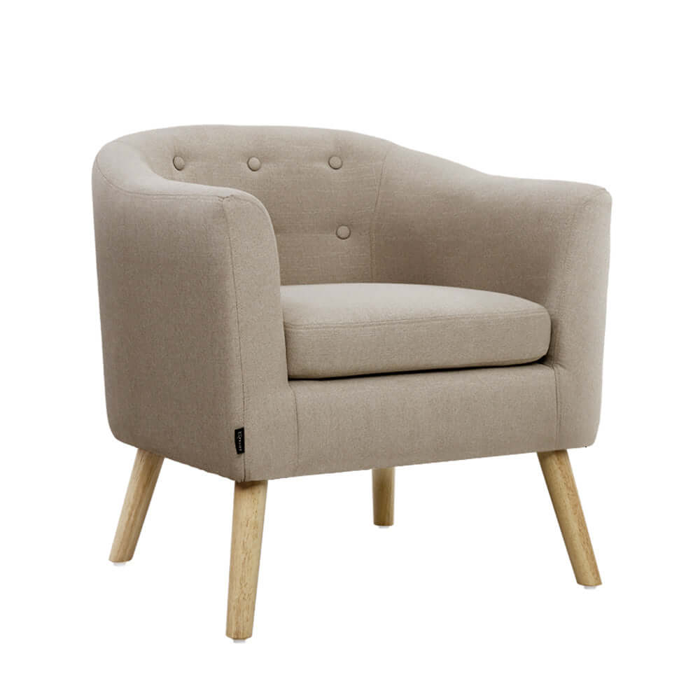 LOFOTEN Fabric Armchair Beige