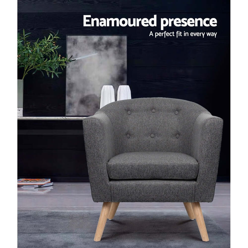 GRAZ Accent Armchair Grey