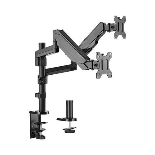 HIGHLANDS Post Mounted Dual Monitor Stand