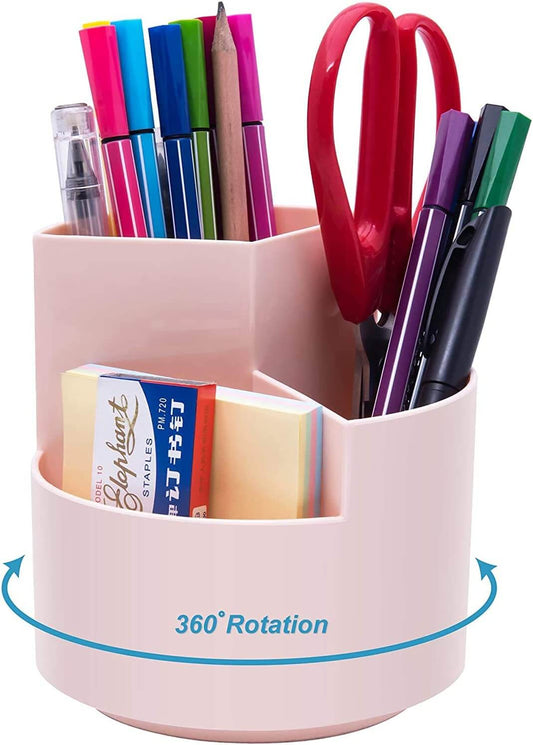 Pink Rotating Pen Holder