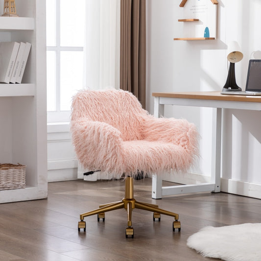 Versailles Fluffy Office Chair Pink Buro Living