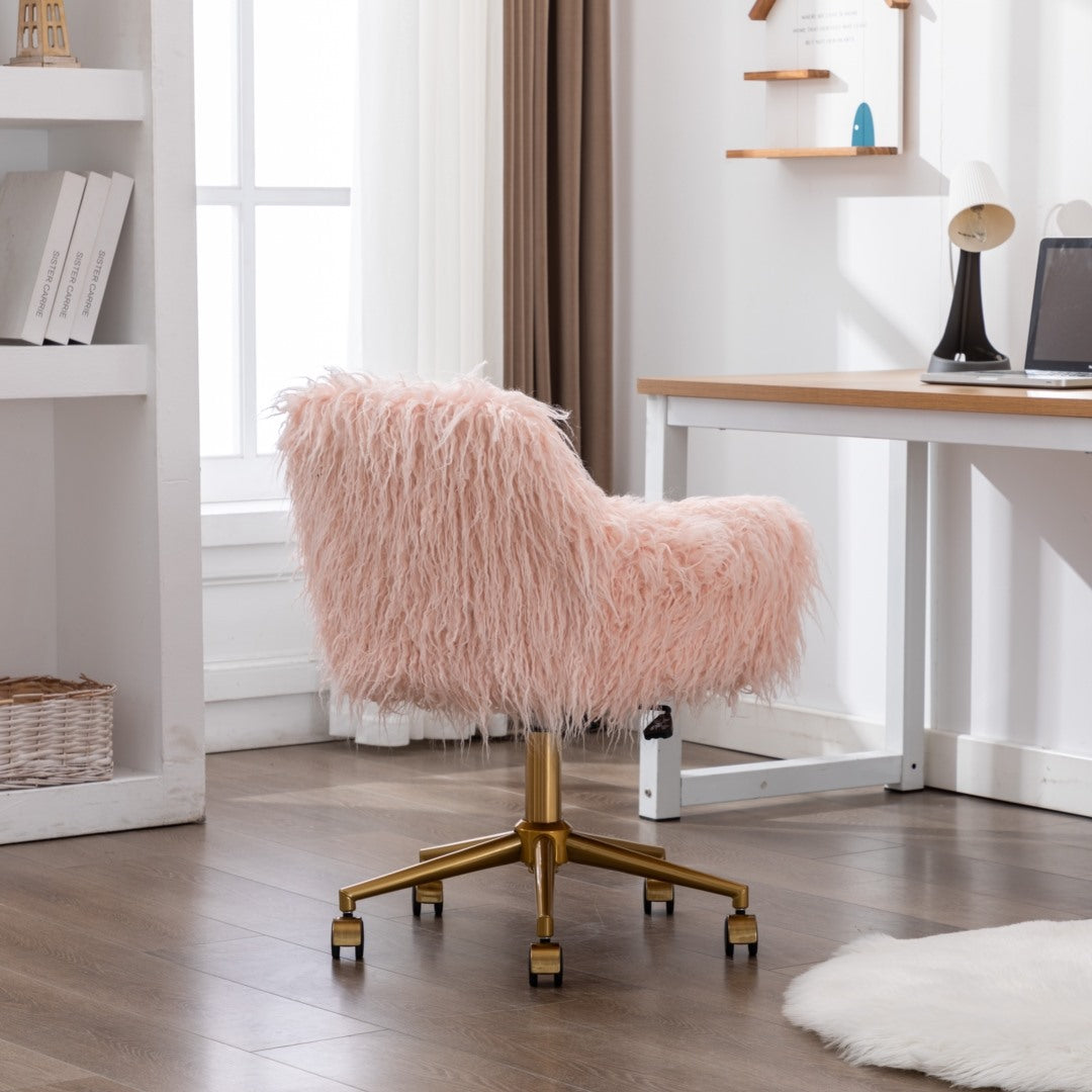Versailles Fluffy Office Chair Pink