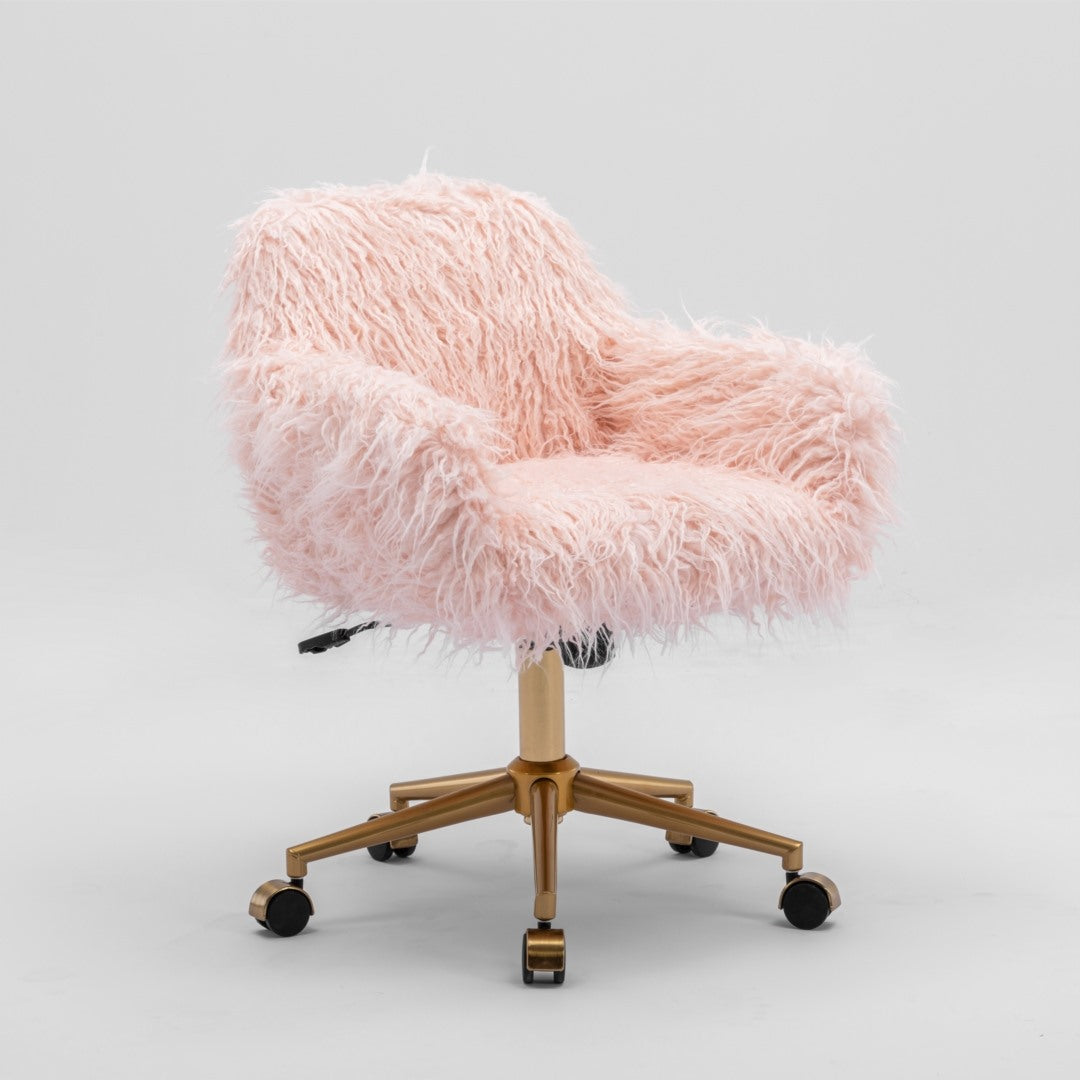 Versailles Fluffy Office Chair Pink