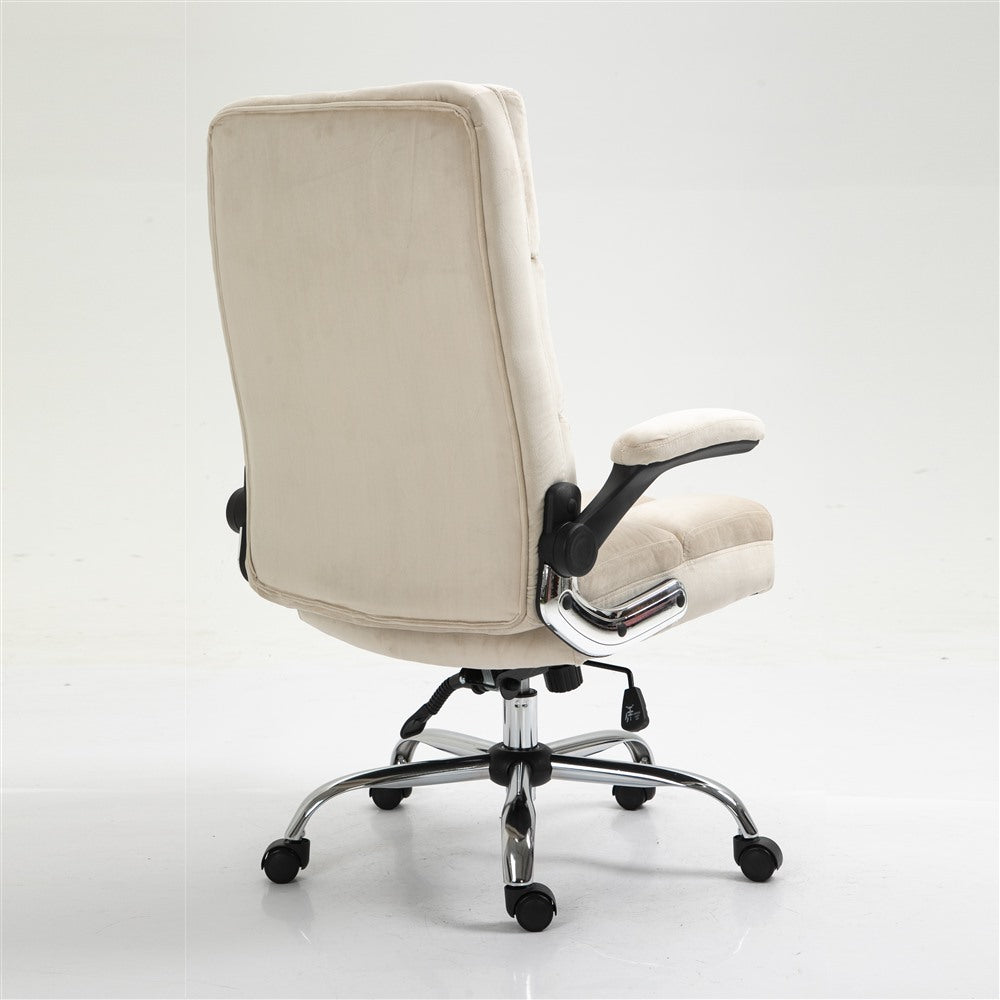 BERN Velvet Ergonomic Office Chair Cream