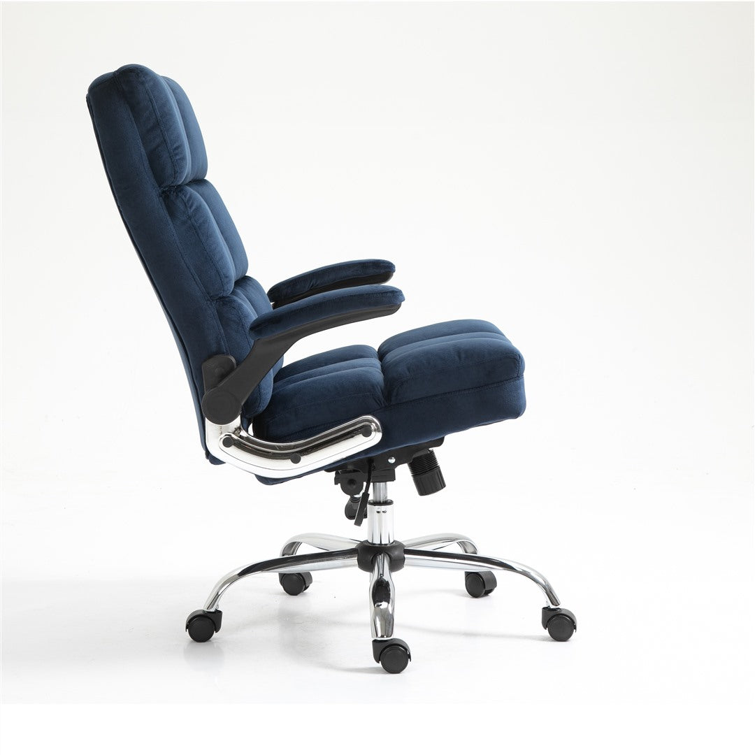 BERN Velvet Ergonomic Office Chair Blue
