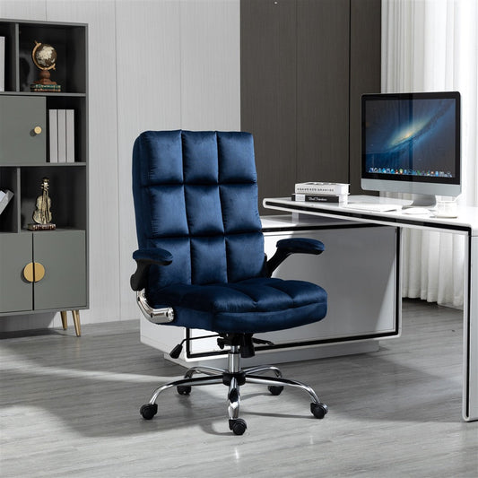 BERN Velvet Ergonomic Office Chair Blue Buro Living