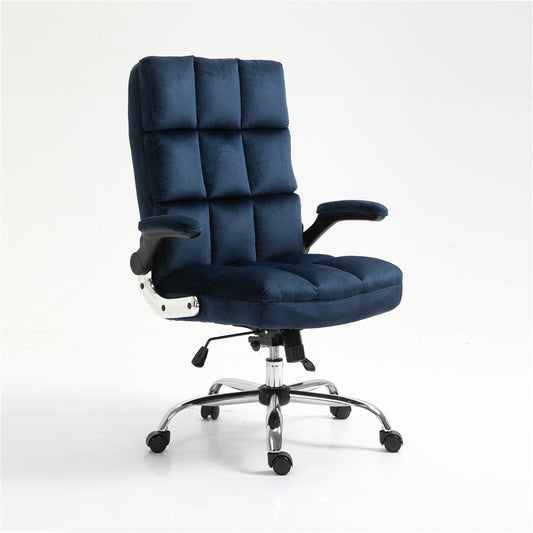 BERN Velvet Ergonomic Office Chair Blue