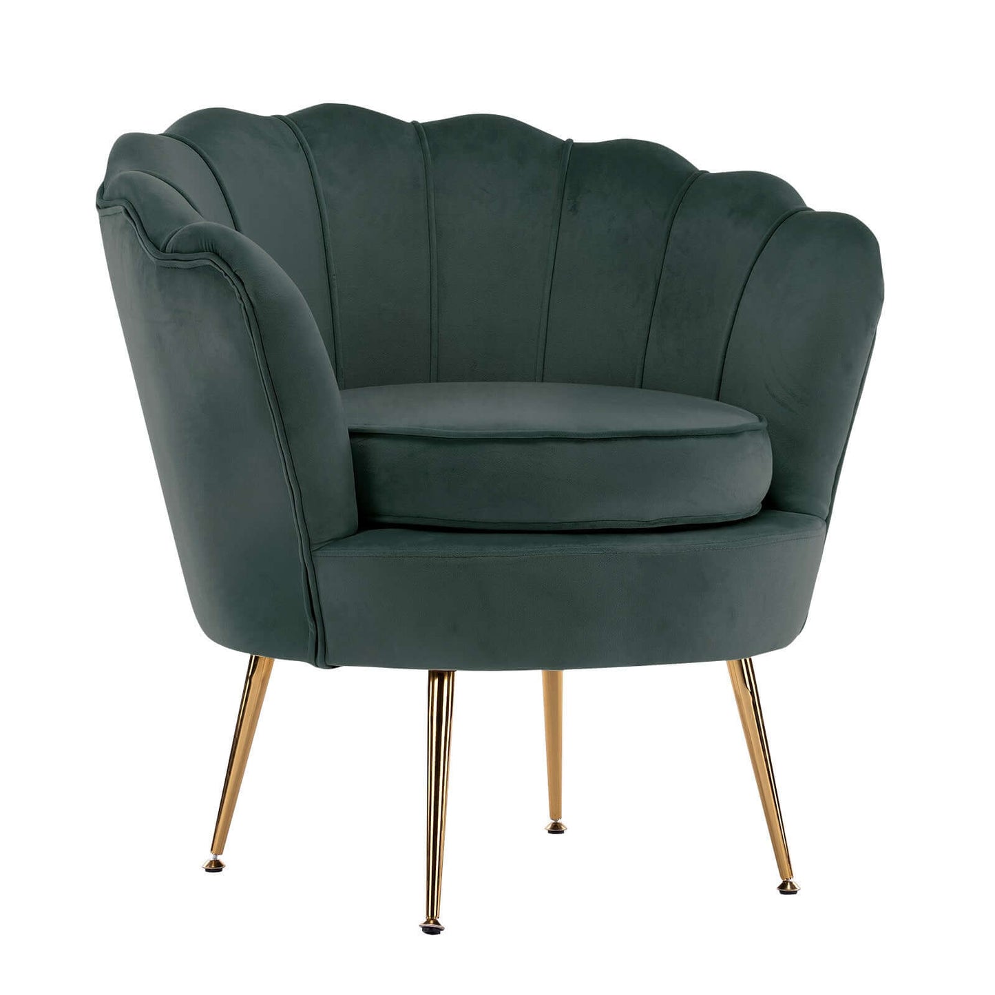 BERN Scallop Accent Armchair Green Buro Living