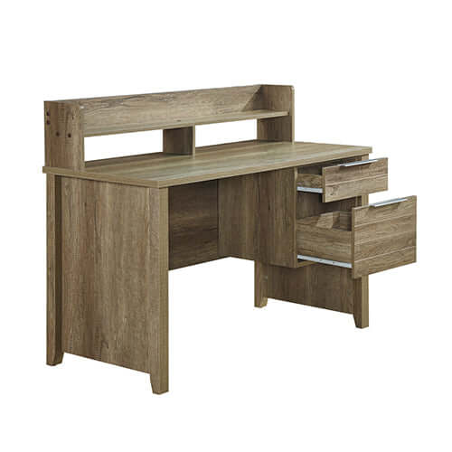 BERGEN Study Desk with 2 Drawers Natural Wood