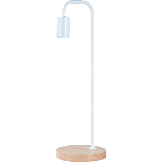 HIGHLANDS Table Lamp White and Timber