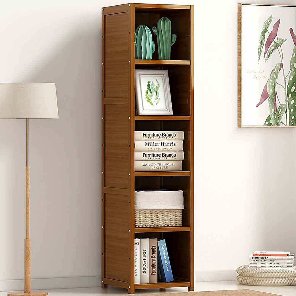 ANJI Bamboo Storage Bookcase Large