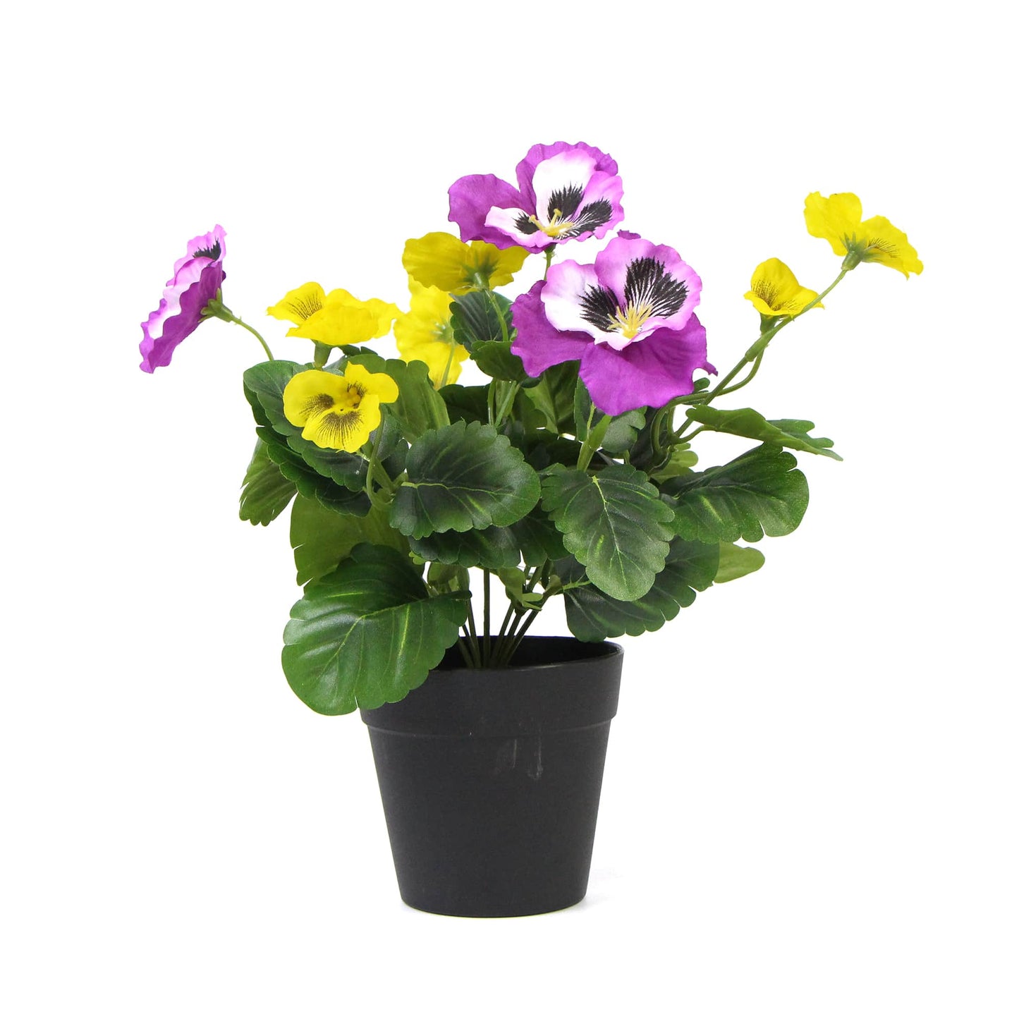 BABYLON Artificial Pink and Yellow Pansy 25cm