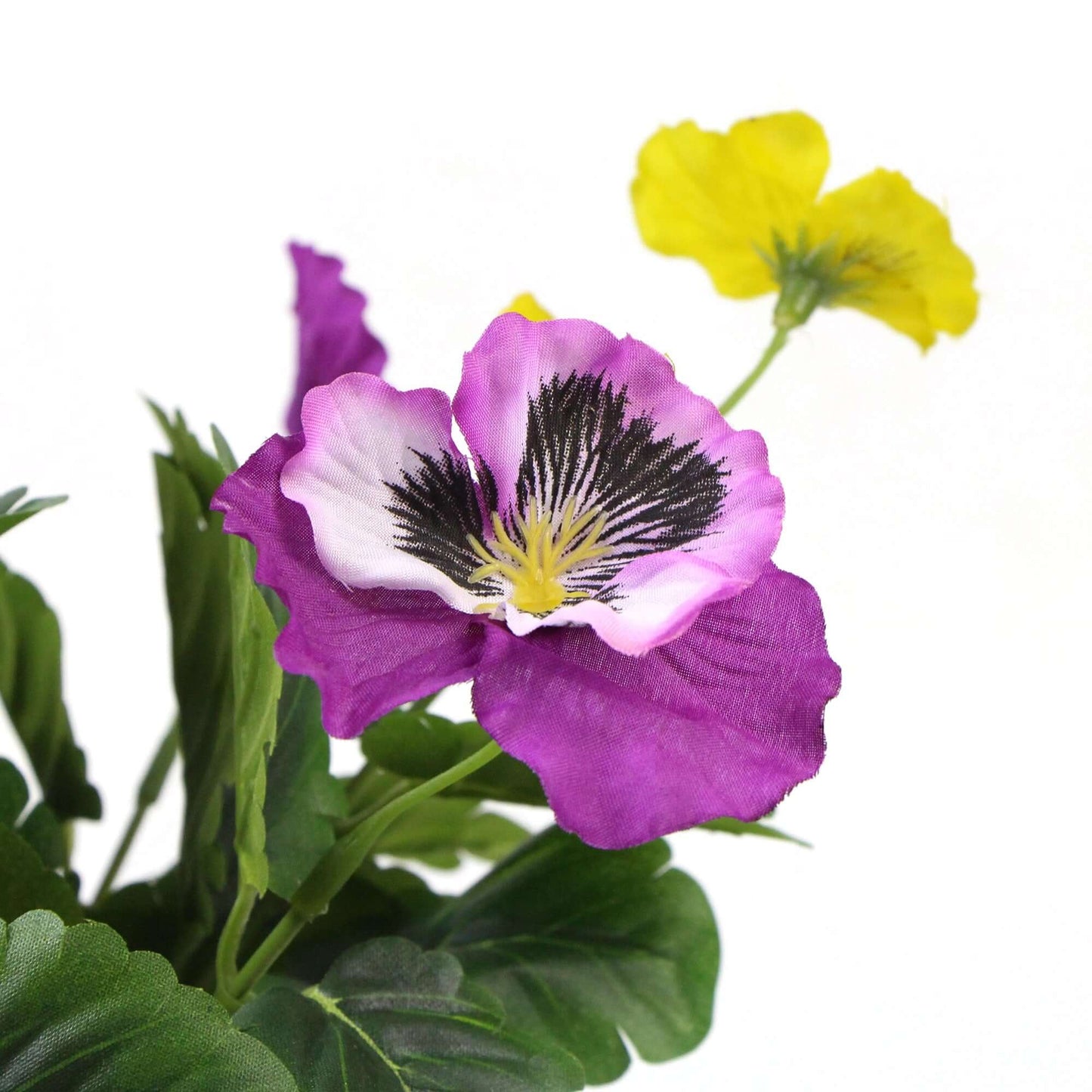 BABYLON Artificial Pink and Yellow Pansy 25cm