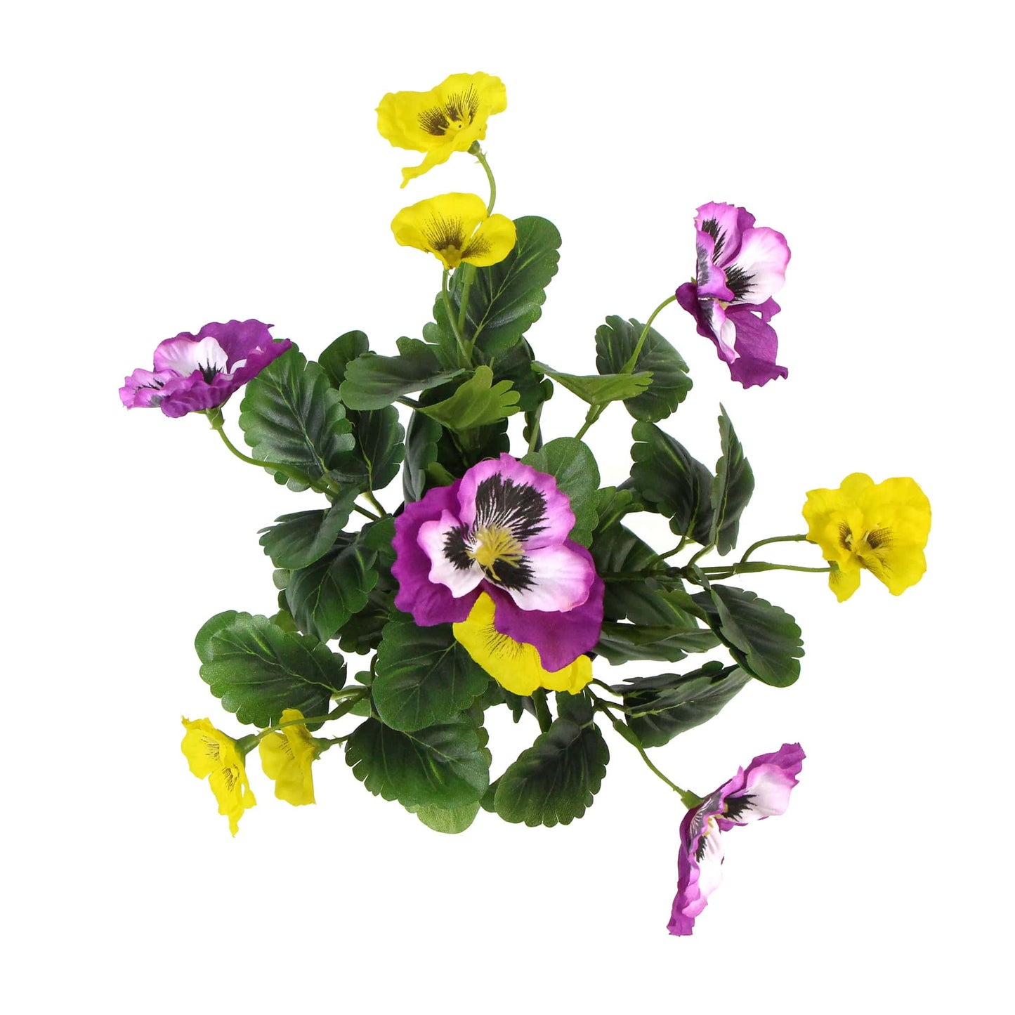 BABYLON Artificial Pink and Yellow Pansy 25cm